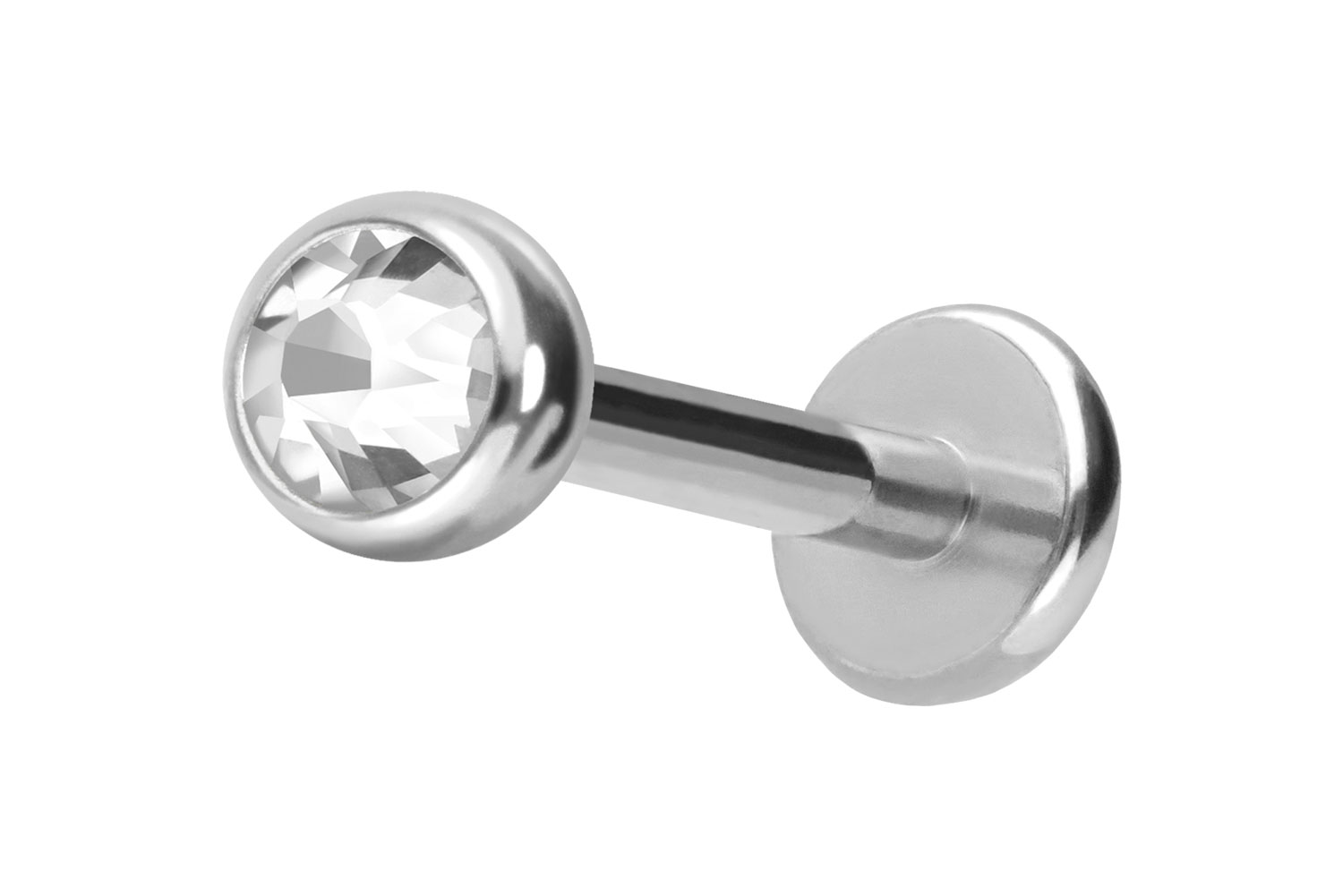 Chirurgenstahl Labret Piercing KRISTALL